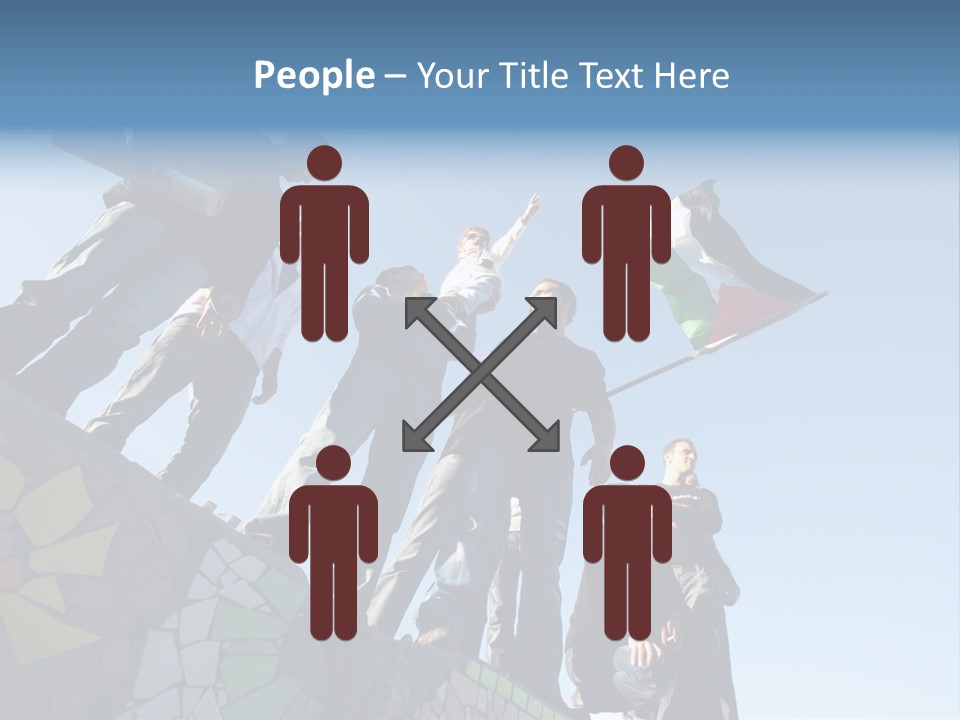 Boy Flag Child PowerPoint Template