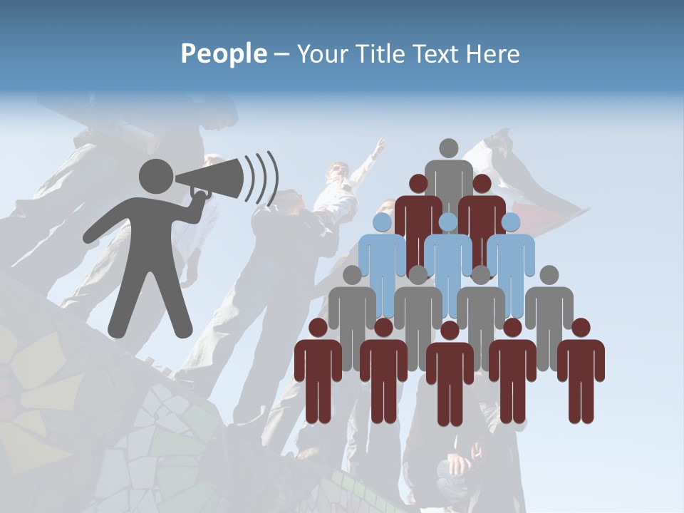 Boy Flag Child PowerPoint Template