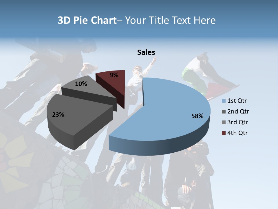 Boy Flag Child PowerPoint Template