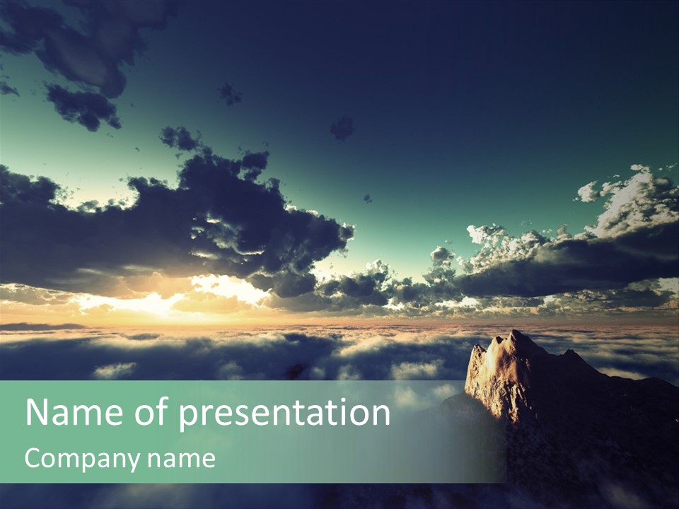 Concept Sky Airplane PowerPoint Template