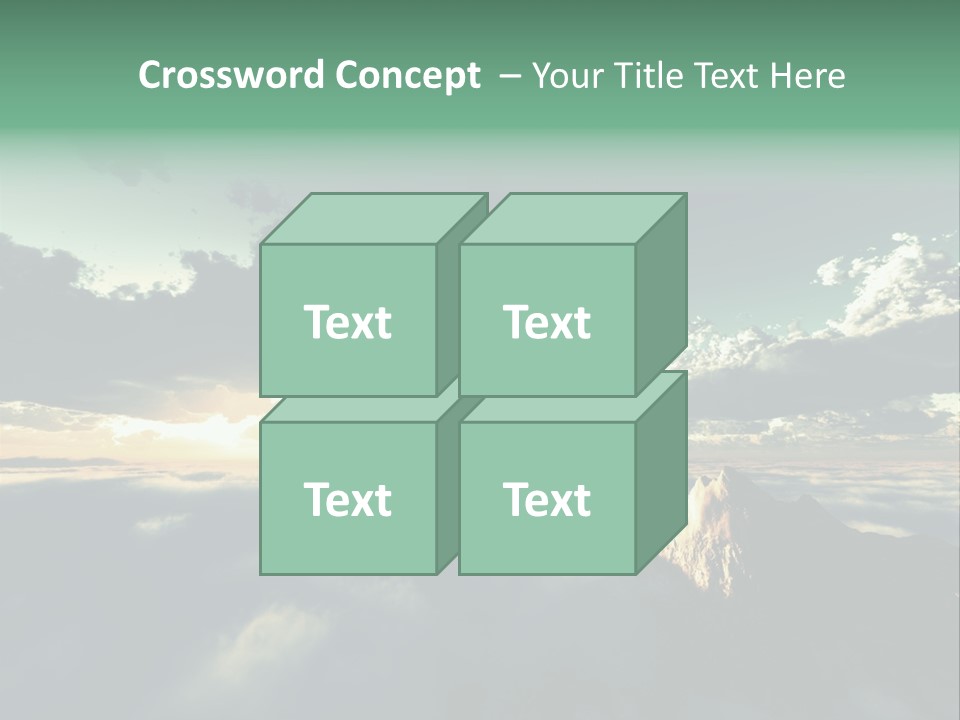 Concept Sky Airplane PowerPoint Template