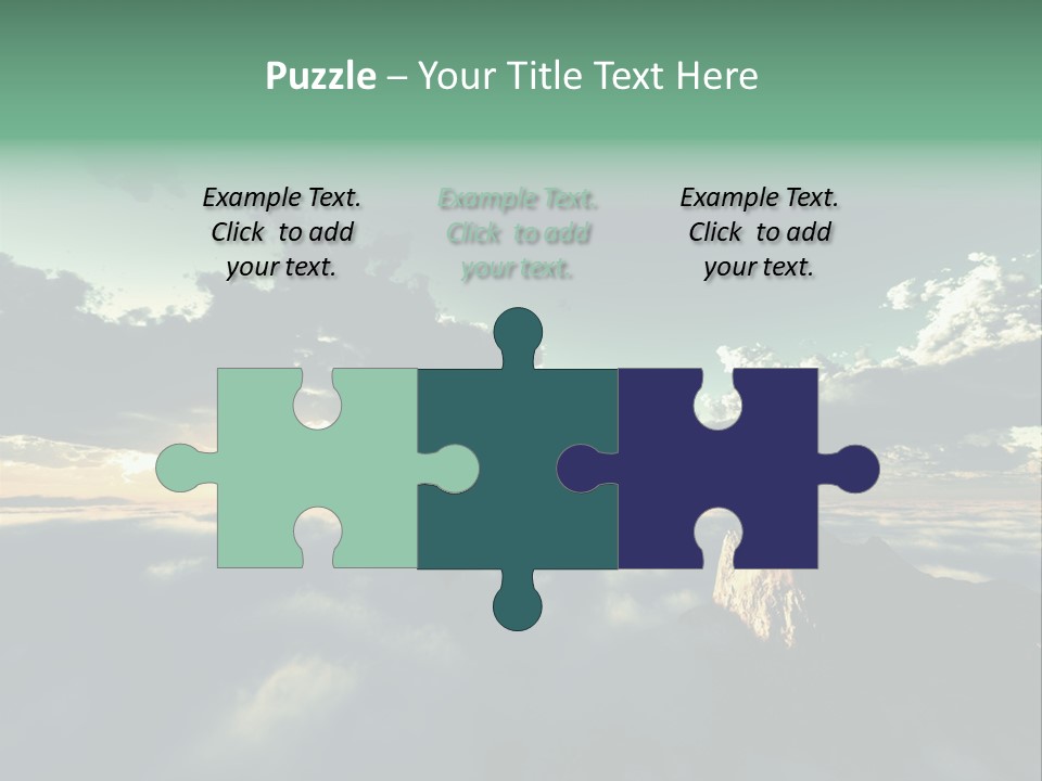 Concept Sky Airplane PowerPoint Template