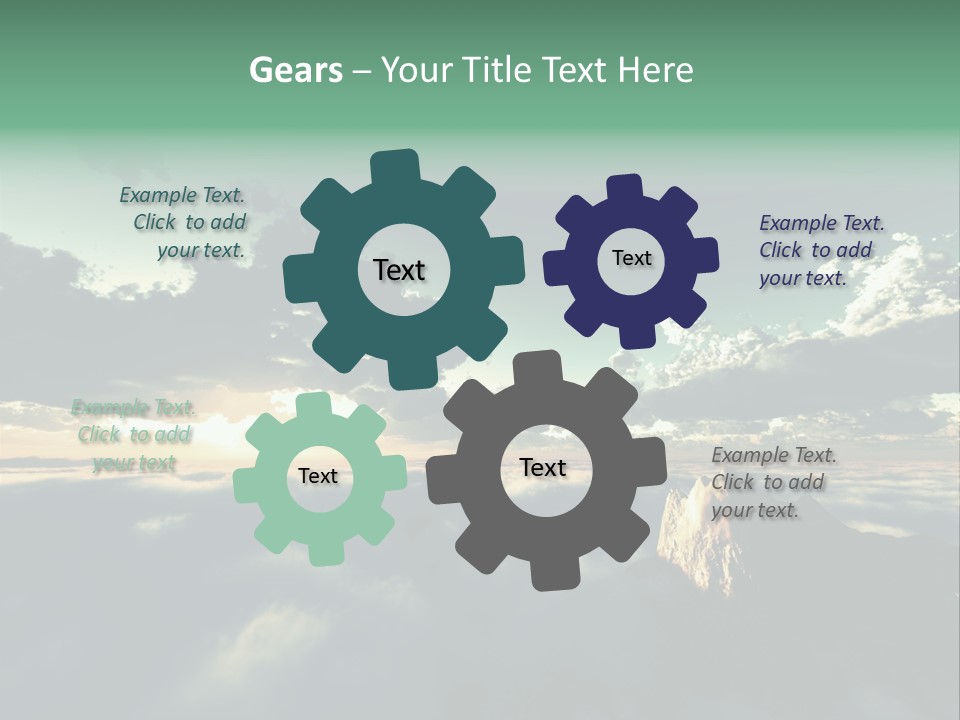 Concept Sky Airplane PowerPoint Template