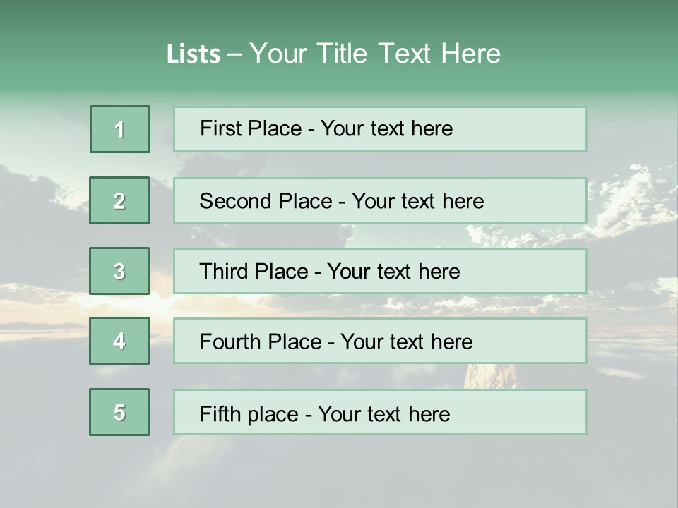 Concept Sky Airplane PowerPoint Template