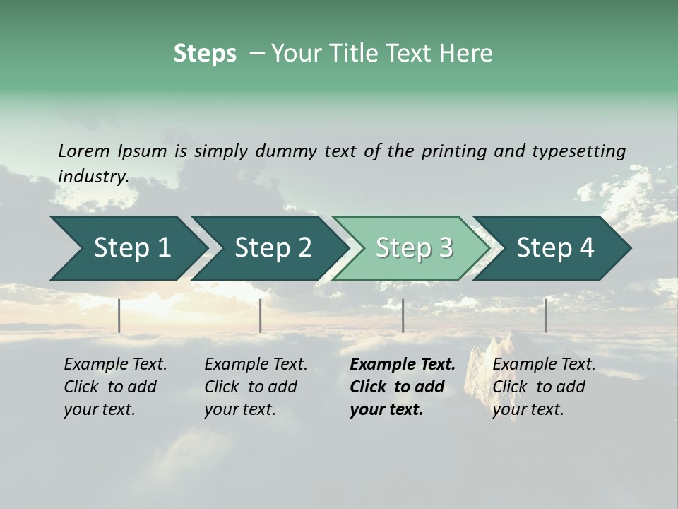 Concept Sky Airplane PowerPoint Template
