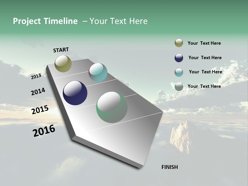 Concept Sky Airplane PowerPoint Template