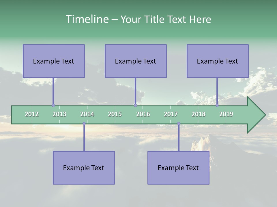 Concept Sky Airplane PowerPoint Template