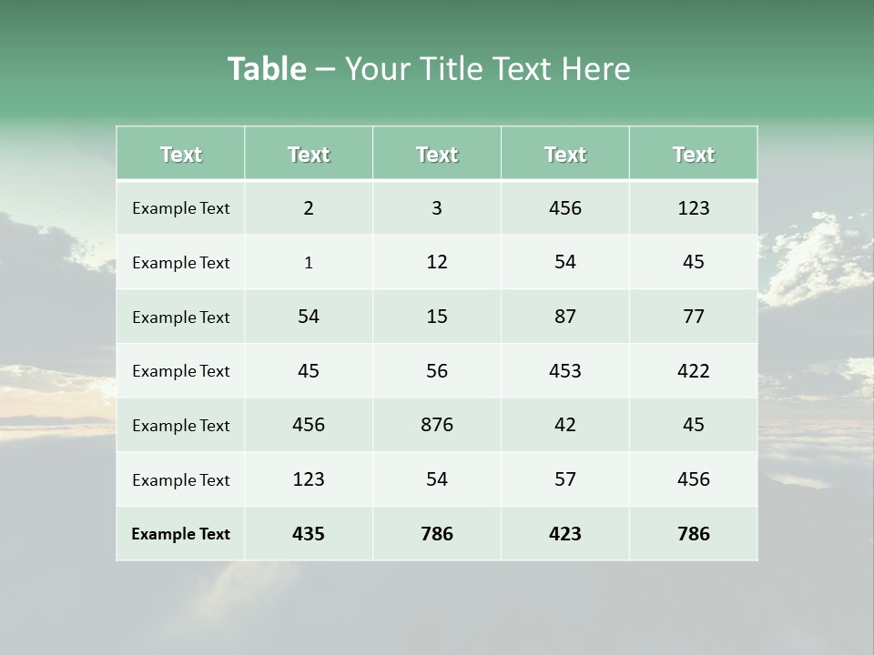 Concept Sky Airplane PowerPoint Template