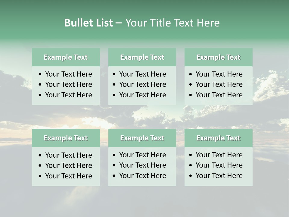 Concept Sky Airplane PowerPoint Template