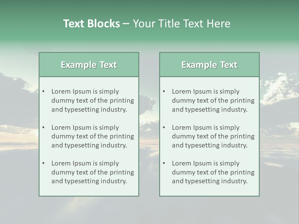 Concept Sky Airplane PowerPoint Template