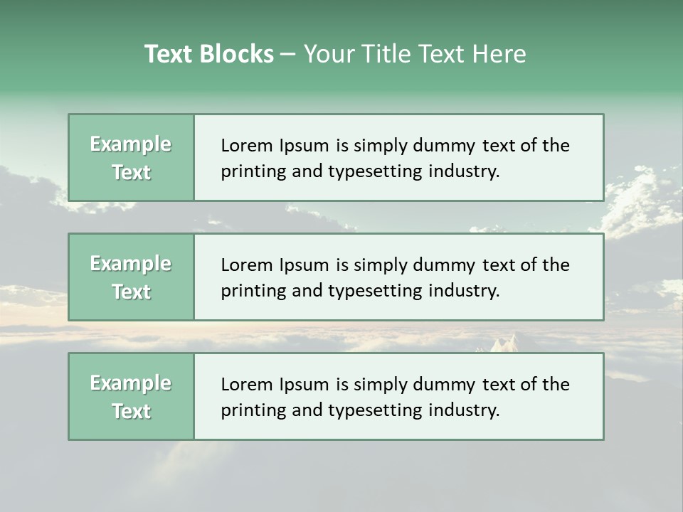 Concept Sky Airplane PowerPoint Template