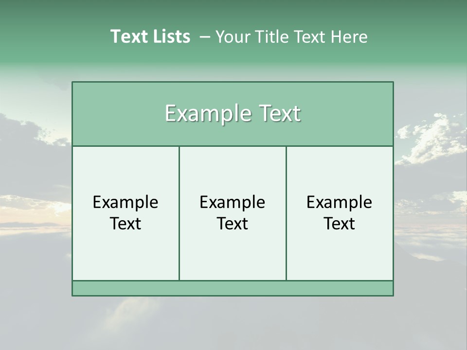 Concept Sky Airplane PowerPoint Template