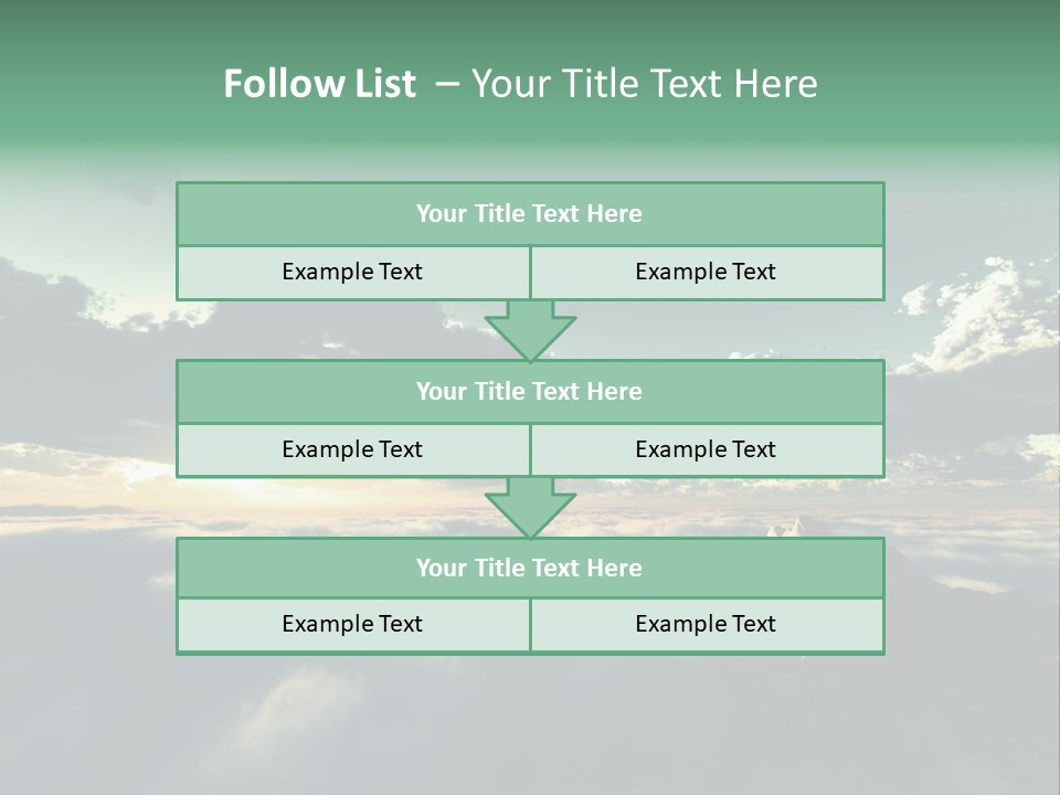 Concept Sky Airplane PowerPoint Template