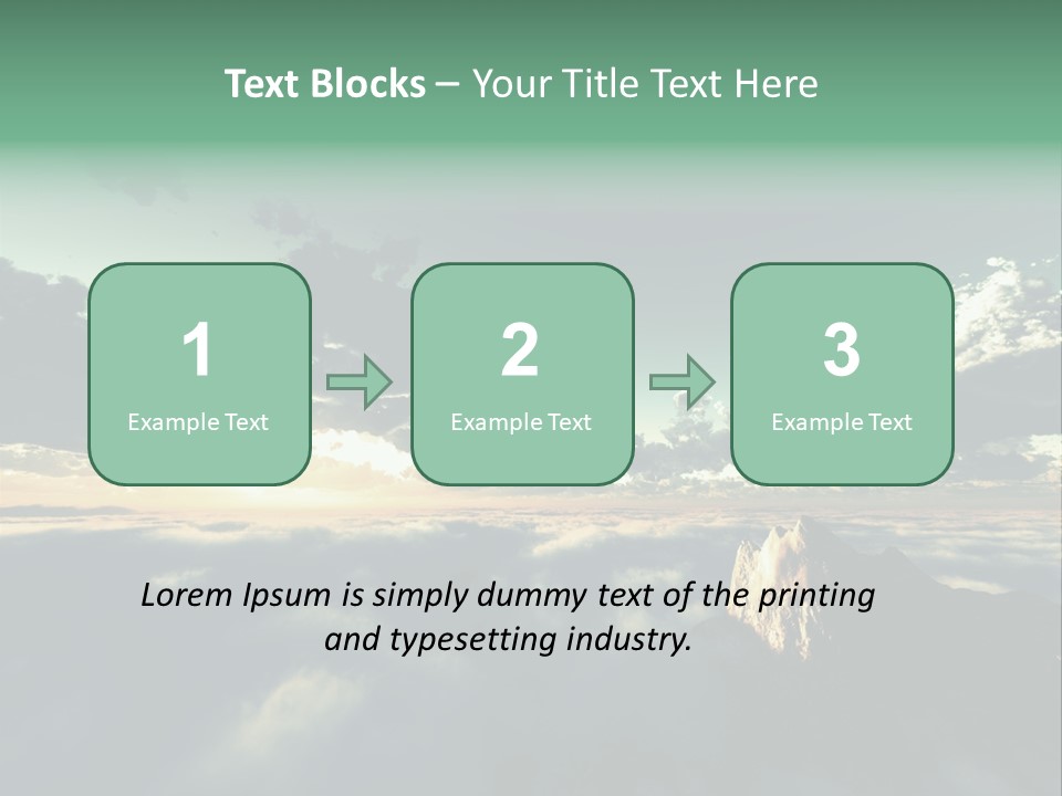 Concept Sky Airplane PowerPoint Template