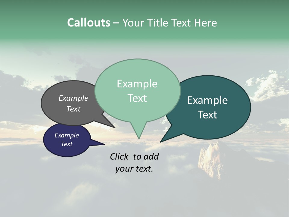 Concept Sky Airplane PowerPoint Template