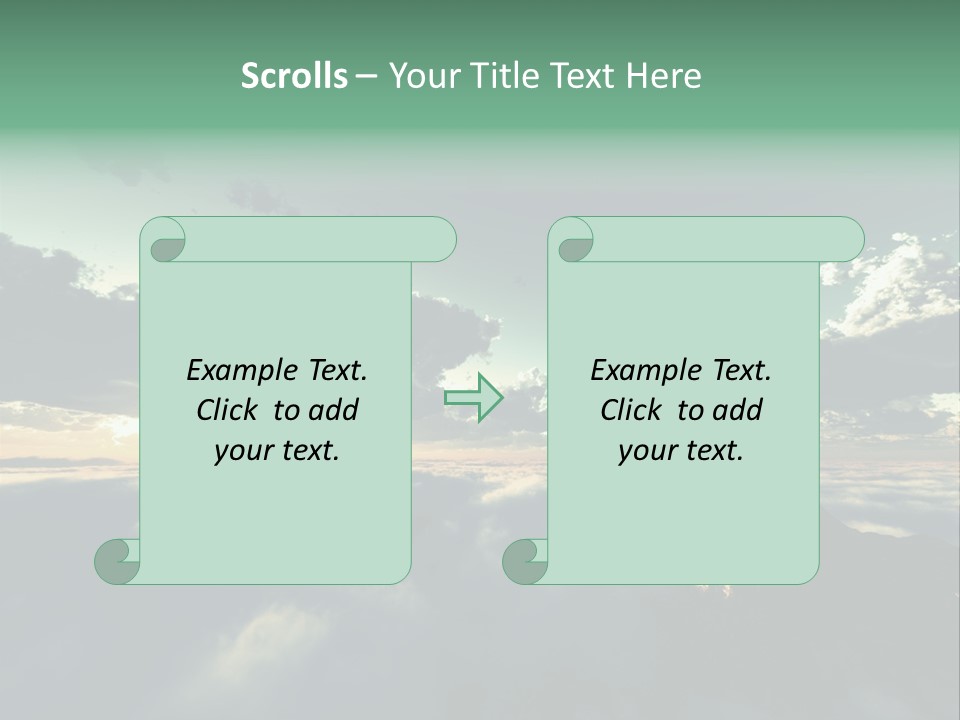 Concept Sky Airplane PowerPoint Template