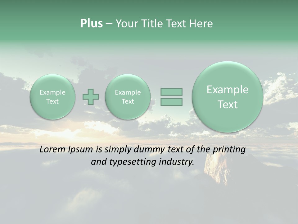 Concept Sky Airplane PowerPoint Template
