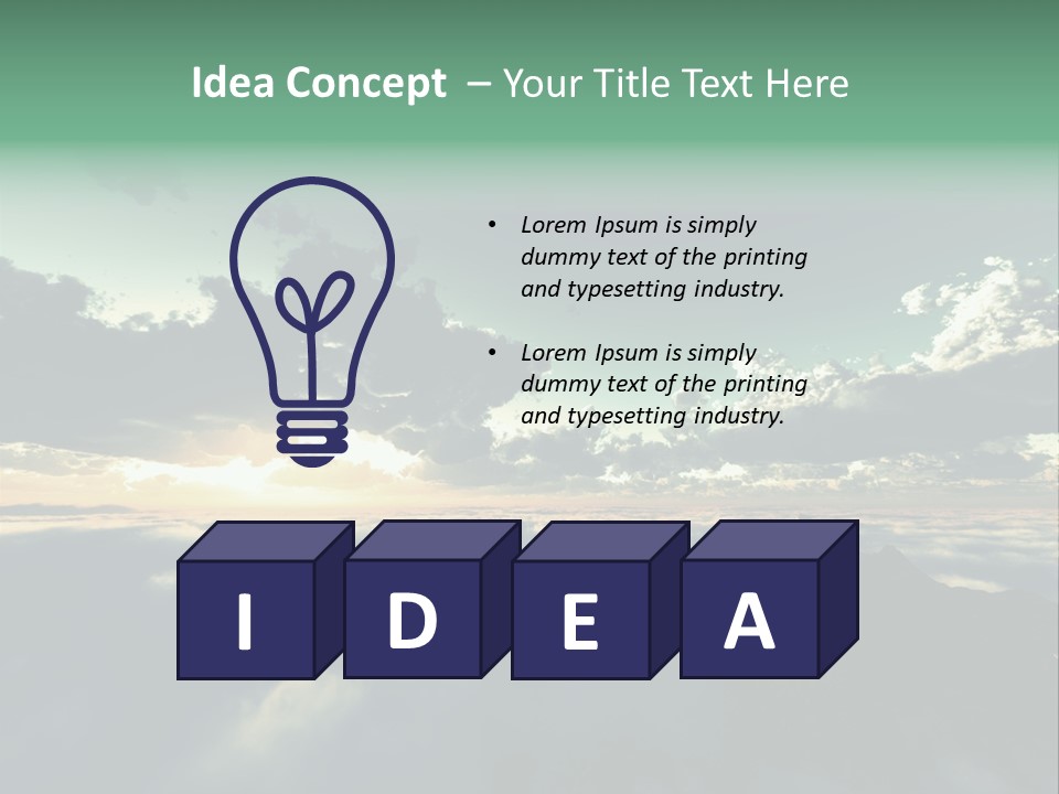 Concept Sky Airplane PowerPoint Template