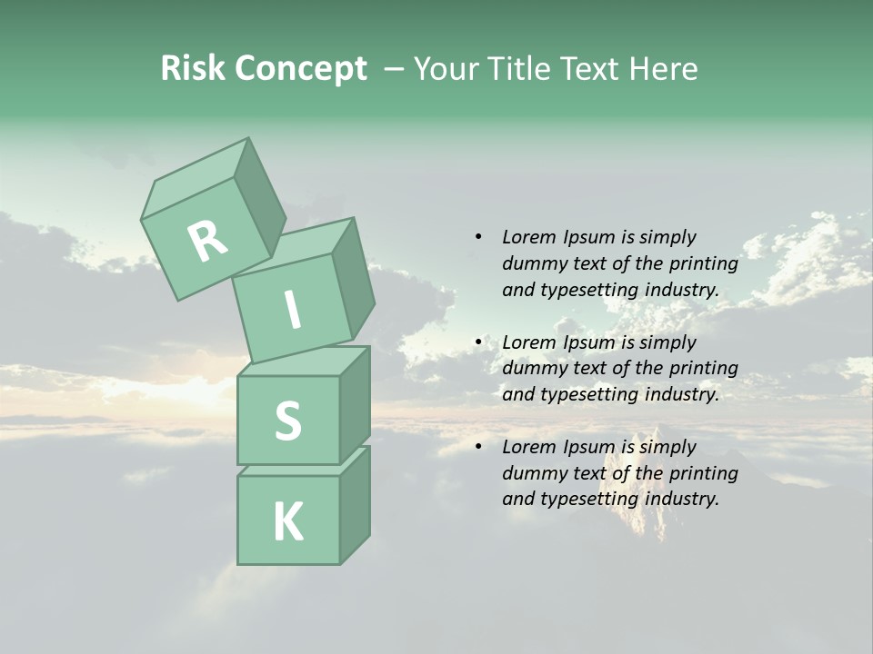 Concept Sky Airplane PowerPoint Template