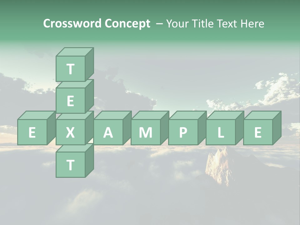 Concept Sky Airplane PowerPoint Template