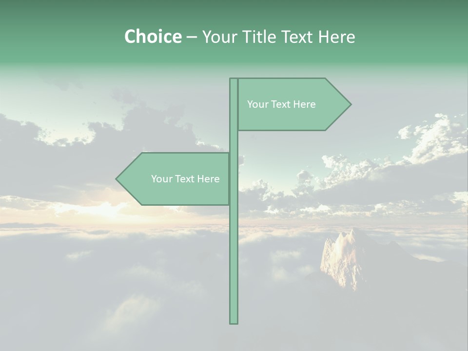 Concept Sky Airplane PowerPoint Template