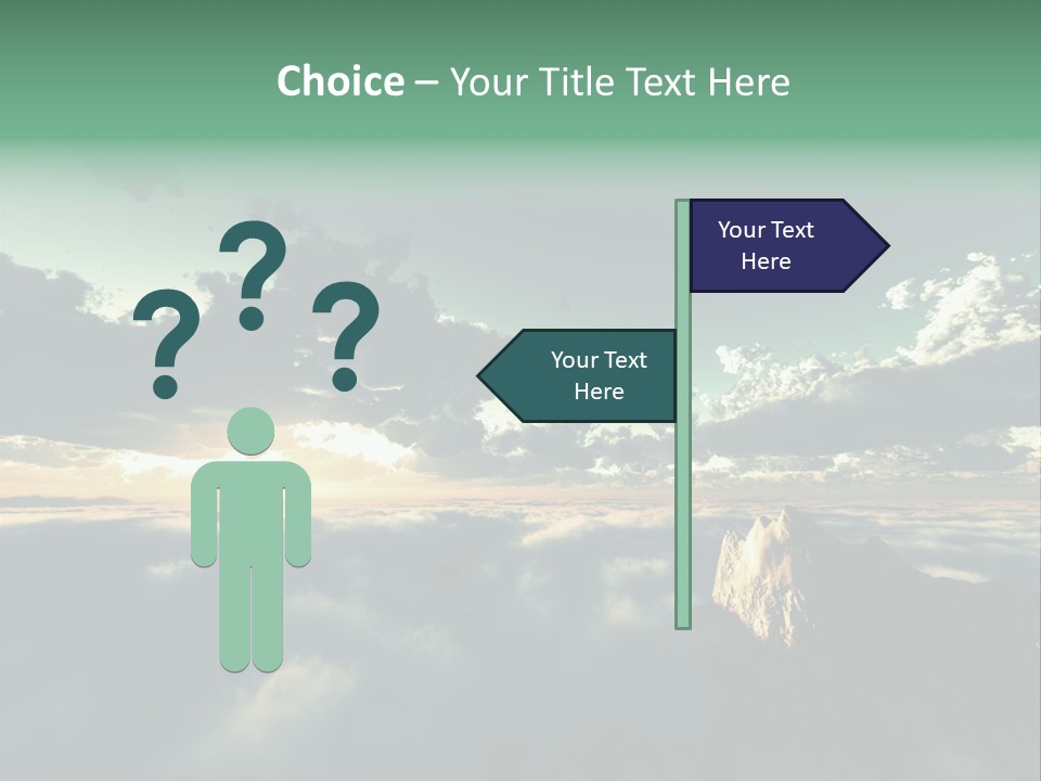 Concept Sky Airplane PowerPoint Template