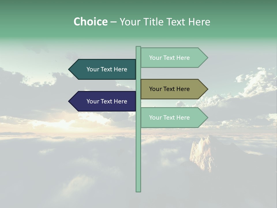 Concept Sky Airplane PowerPoint Template