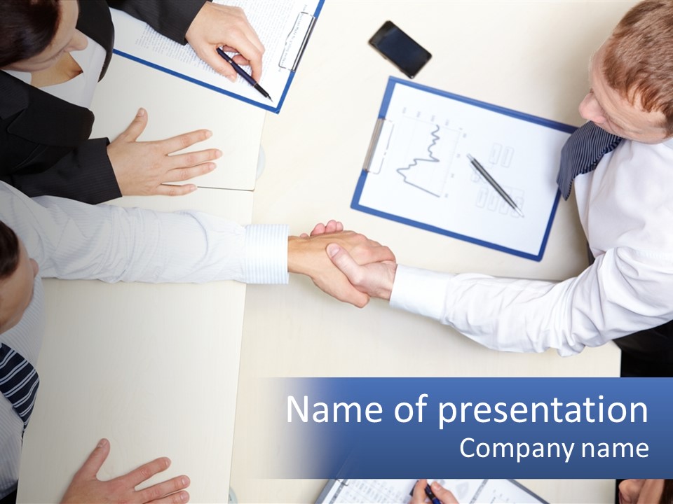 Corporate Negotiations Confident PowerPoint Template