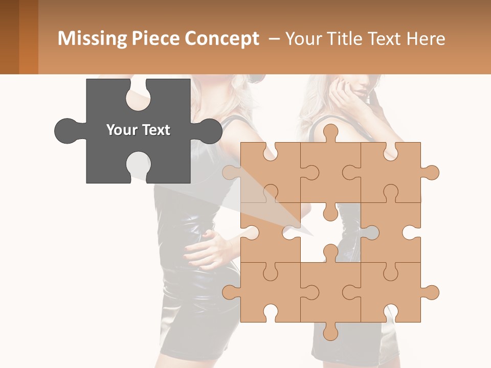 Standing Caucasian Hand PowerPoint Template