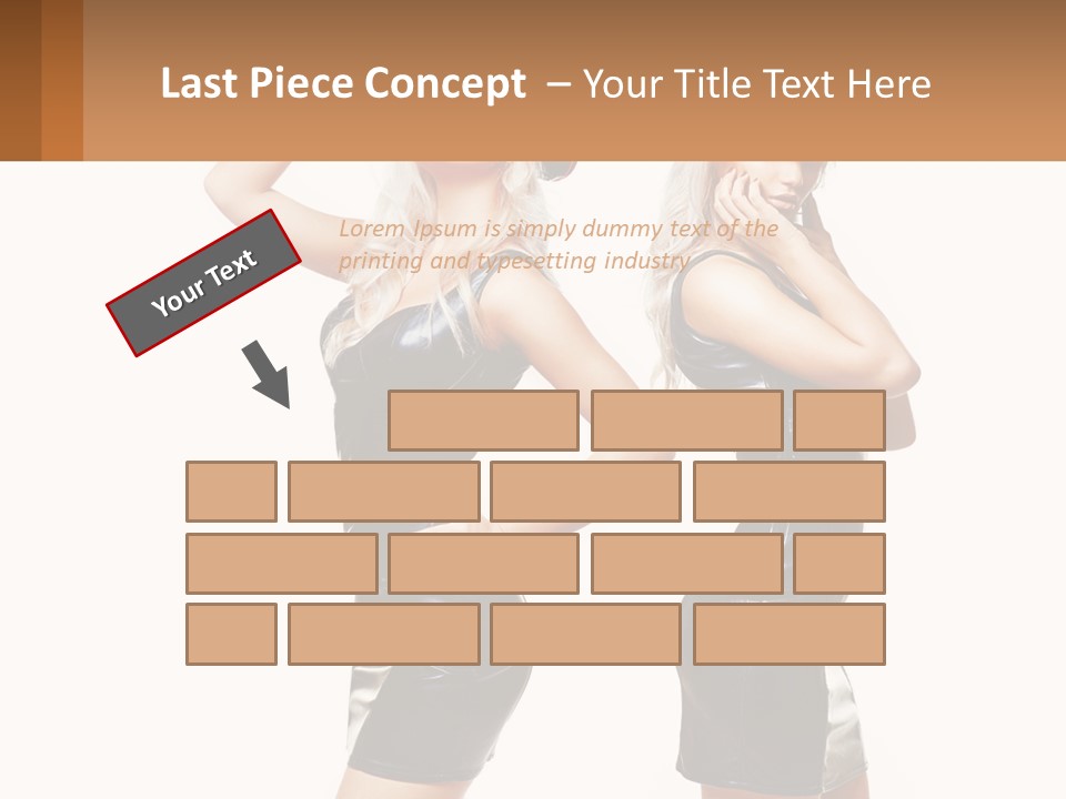 Standing Caucasian Hand PowerPoint Template