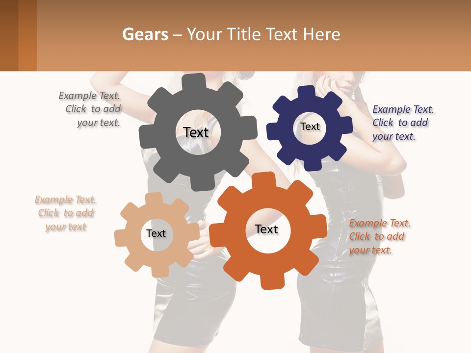 Standing Caucasian Hand PowerPoint Template