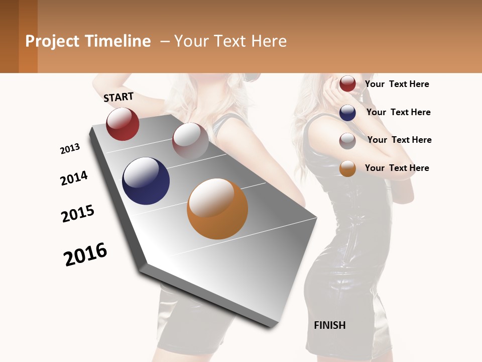 Standing Caucasian Hand PowerPoint Template