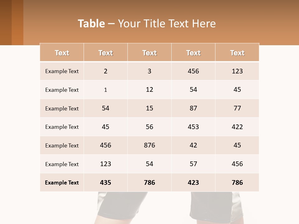 Standing Caucasian Hand PowerPoint Template