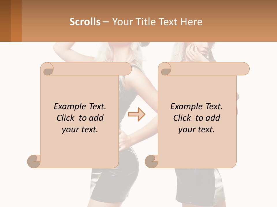 Standing Caucasian Hand PowerPoint Template
