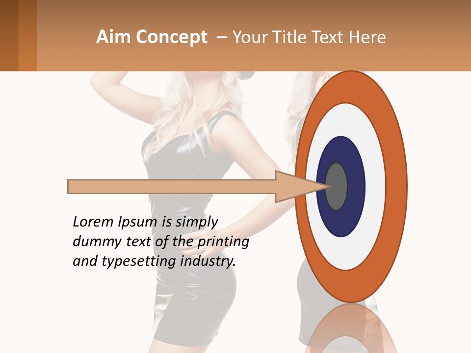 Standing Caucasian Hand PowerPoint Template