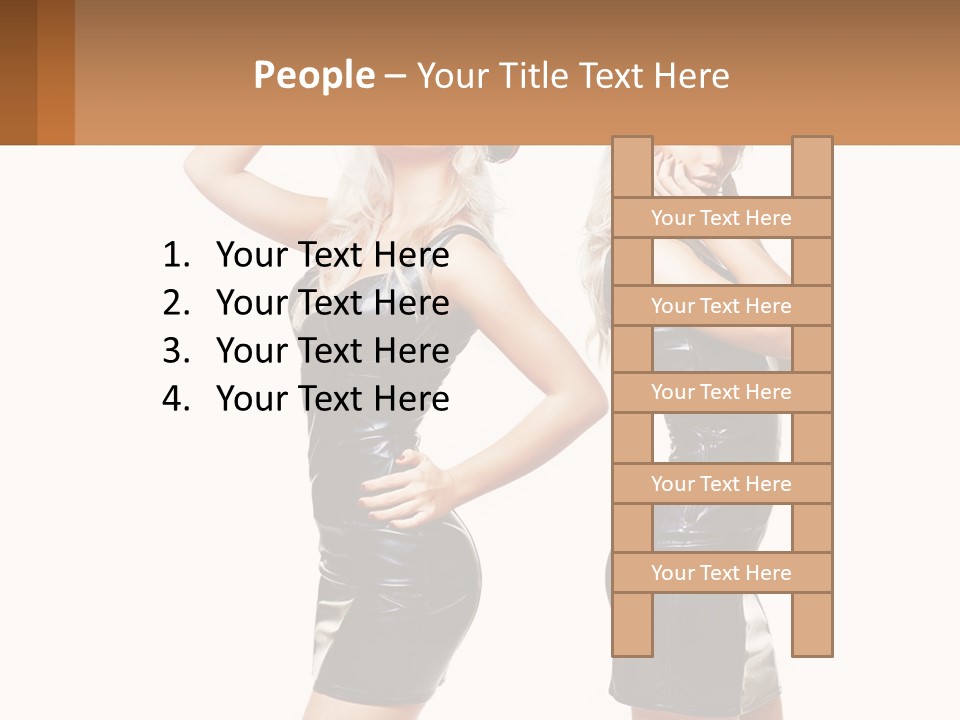 Standing Caucasian Hand PowerPoint Template