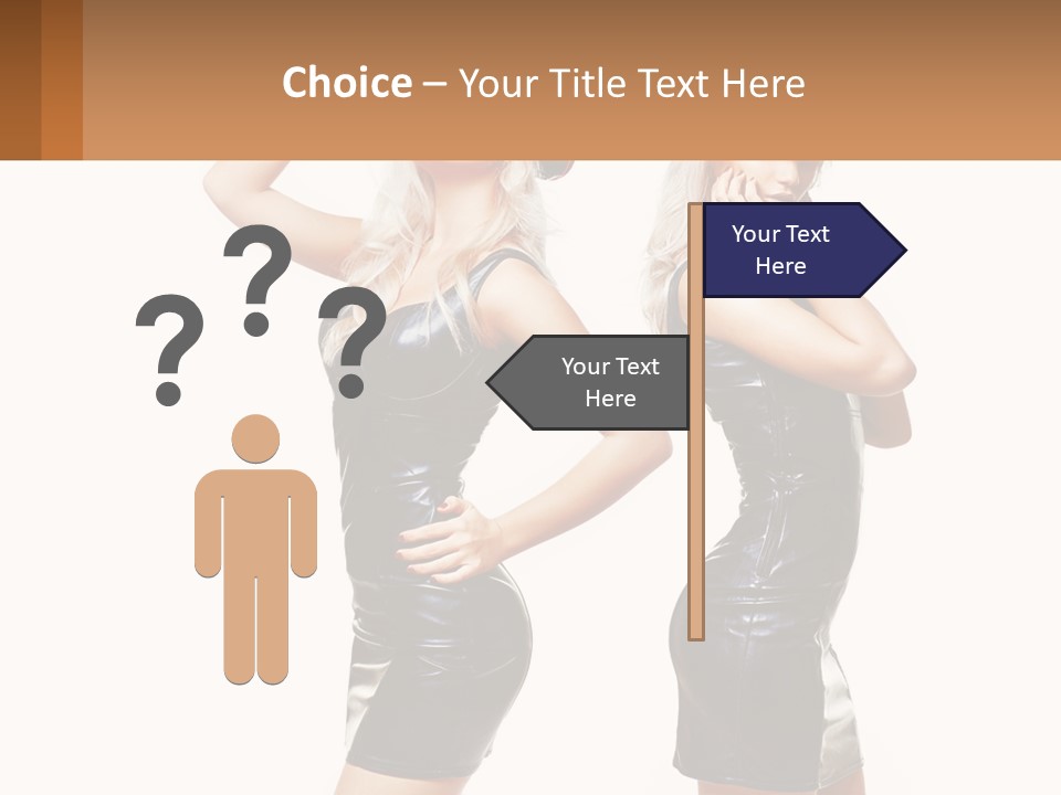 Standing Caucasian Hand PowerPoint Template