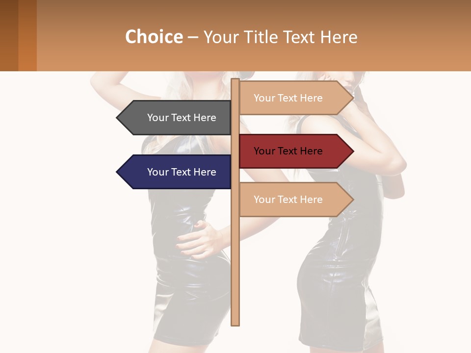 Standing Caucasian Hand PowerPoint Template