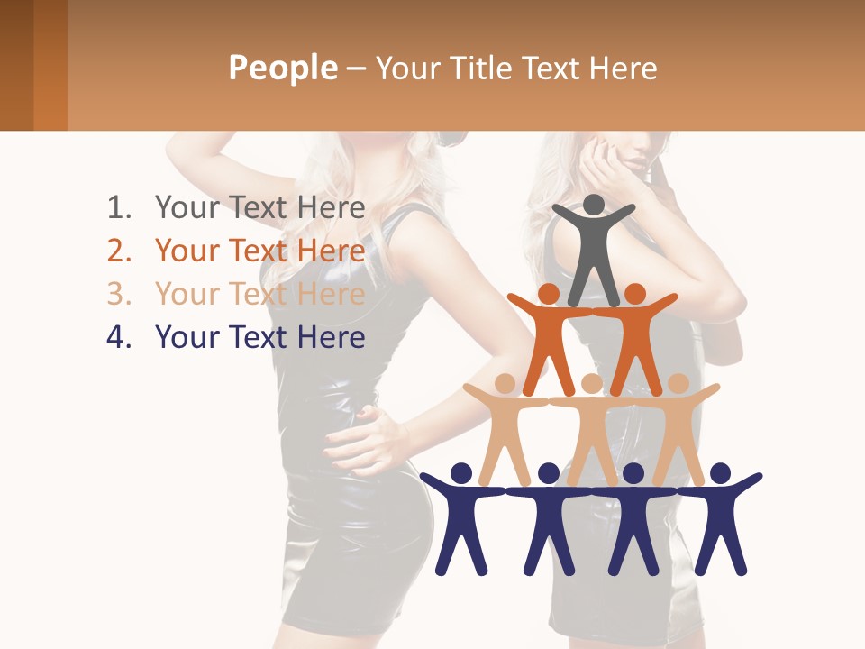 Standing Caucasian Hand PowerPoint Template