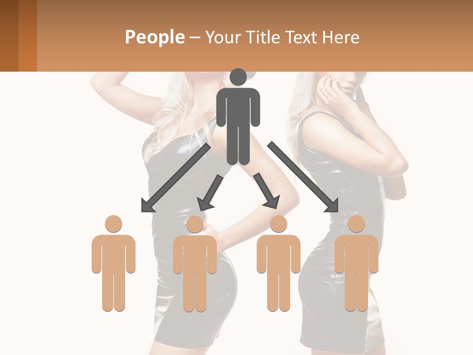 Standing Caucasian Hand PowerPoint Template