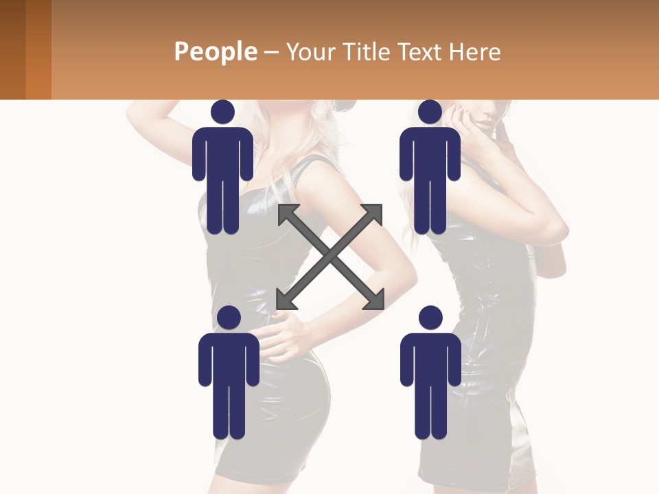 Standing Caucasian Hand PowerPoint Template