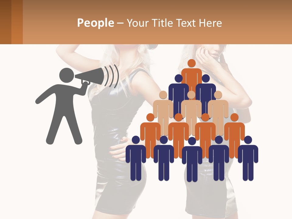 Standing Caucasian Hand PowerPoint Template