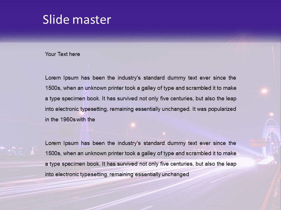 Guangzhou Office Night PowerPoint Template