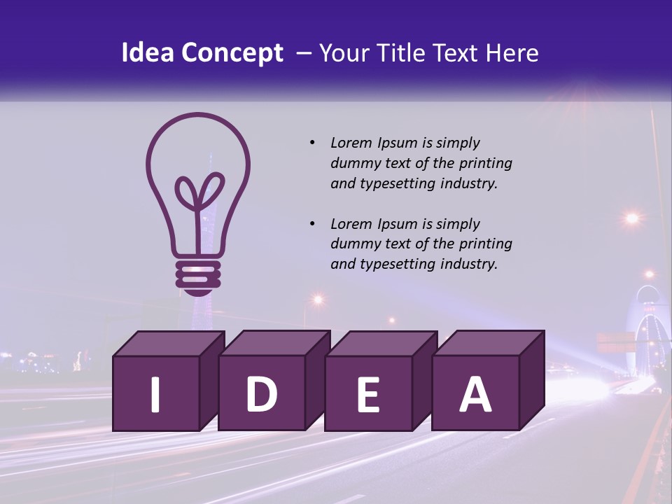 Guangzhou Office Night PowerPoint Template