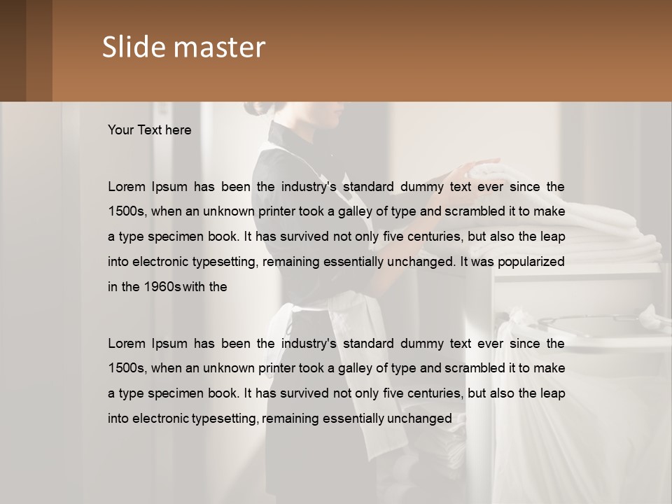 Bed Black Horizontal PowerPoint Template