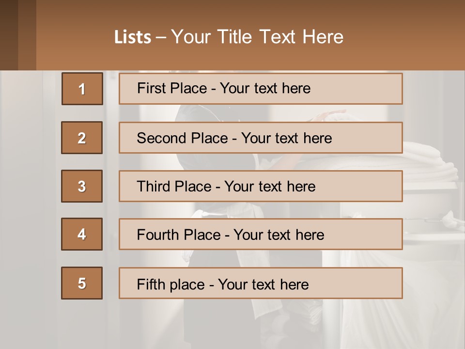 Bed Black Horizontal PowerPoint Template