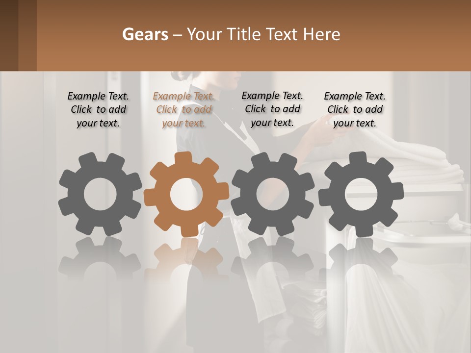 Bed Black Horizontal PowerPoint Template