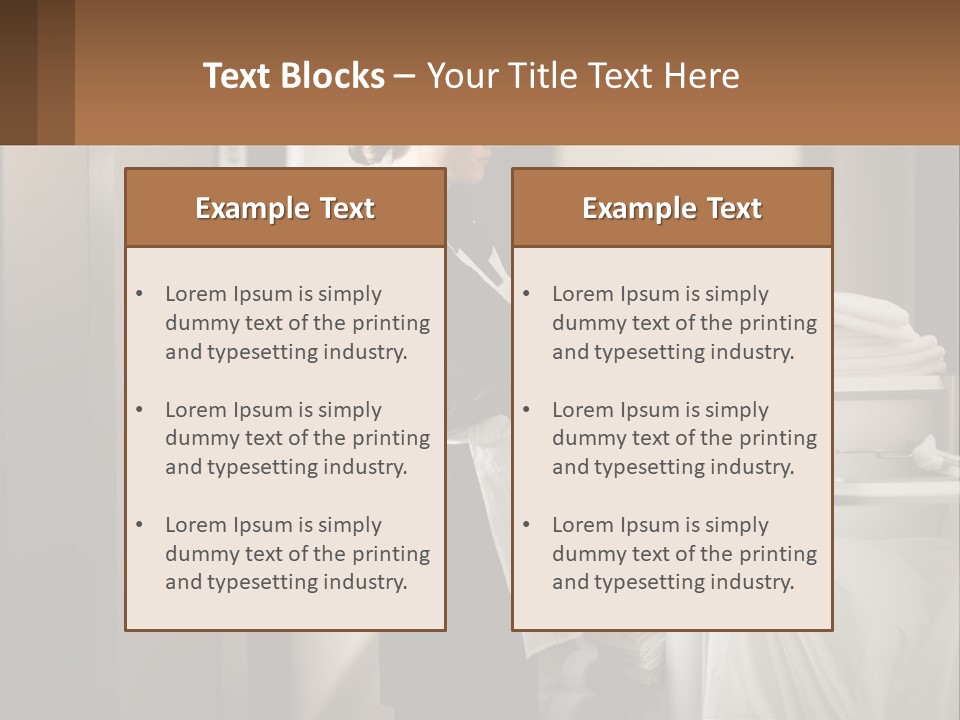 Bed Black Horizontal PowerPoint Template