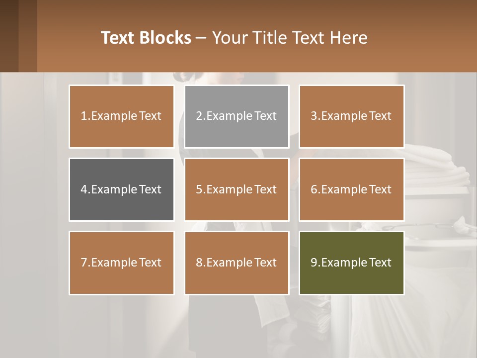 Bed Black Horizontal PowerPoint Template