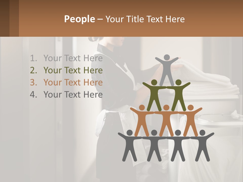 Bed Black Horizontal PowerPoint Template